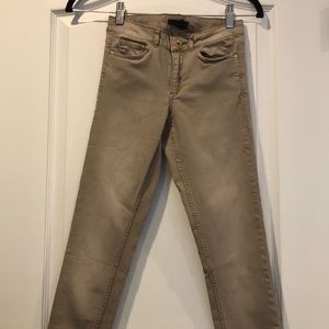 H&M taupe denim jean leggings size 2